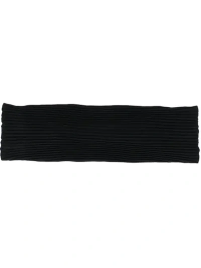Issey Miyake Pleated Wide Belt In Black