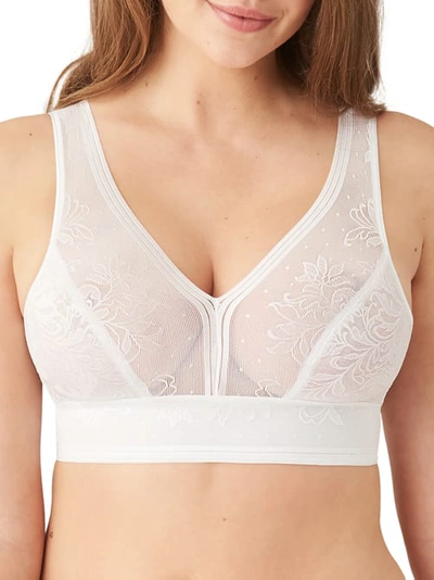 Wacoal Net Effect Wire-free Bra D-dd Cups In White