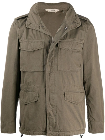 Aspesi Four-pocket Padded Jacket In Green