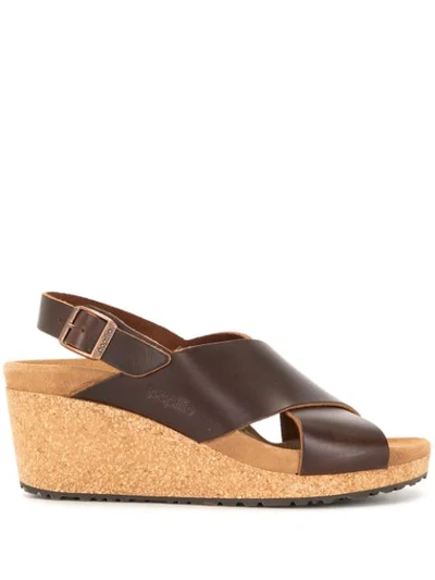 Birkenstock Samira Wedge Sandals In Brown