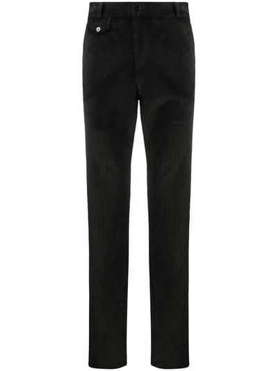 Paco Rabanne Corduroy Straight-leg Trousers In Black