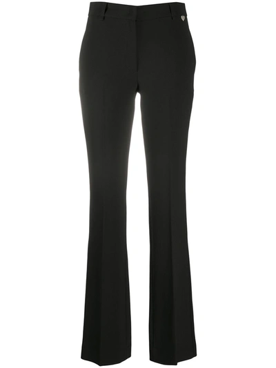 Twinset High Waisted Flared Trousers In Black
