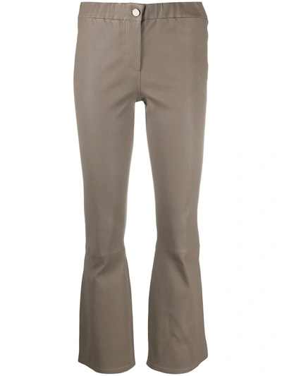 Arma Mid-rise Flared Trousers In Grey