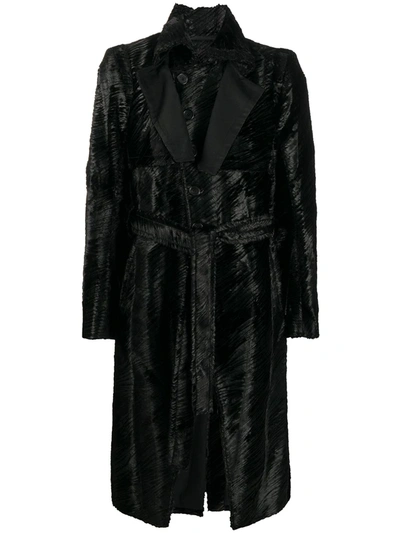 Ann Demeulemeester Single-breasted Midi Coat In Black