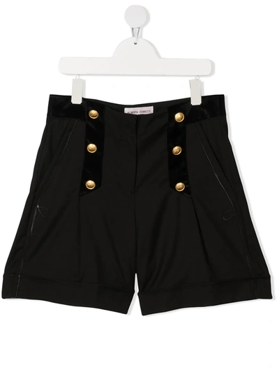 Alberta Ferretti Kids' Junior Shorts Neri Bambina In Black