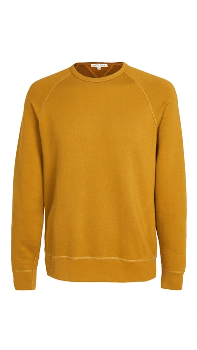 Alex Mill French Terry Crew Neck Sweatshirt In Golden Khaki