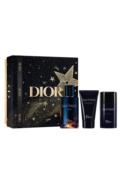 Dior Sauvage Fragrance Eau De Parfum Three Piece Gift Set
