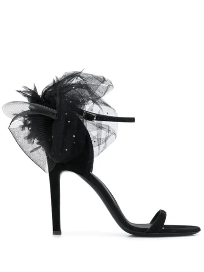 Giuseppe Zanotti Odile 105mm Bow-appliqué Sandals In Black