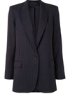 Nili Lotan Diane Pinstriped Blazer In Midnight/natural Stripe