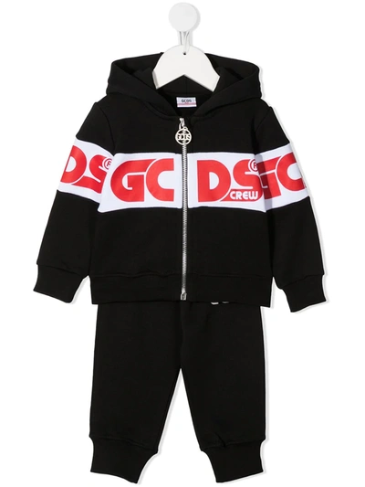 Gcds Babies' Sweatshirt And Trousers Set In Black