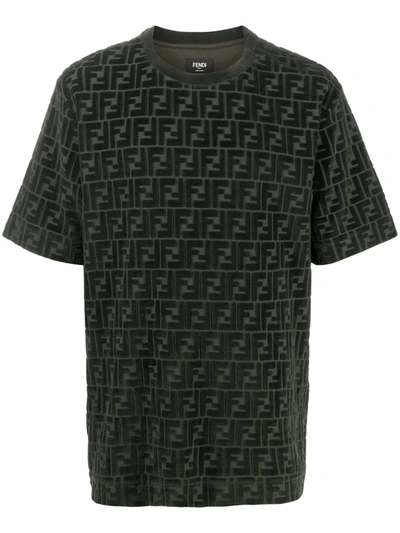 Fendi Monogram Print T-shirt In Green