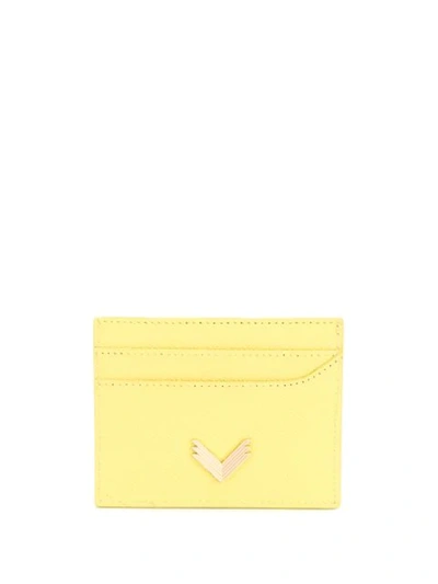 Manokhi Logo Plaque Cardholder In Yellow