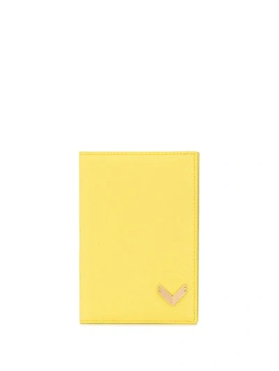 Manokhi Leather Cardholder In Yellow