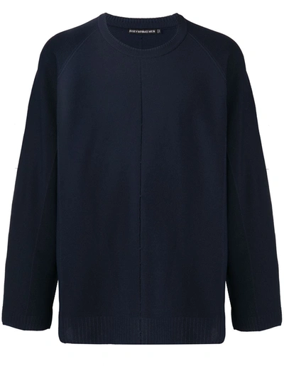 Issey Miyake Round Neck Sweatshirt In Blue