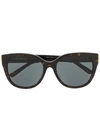 Balenciaga Tortoiseshell Cat-eye Bb Sunglasses In Brown