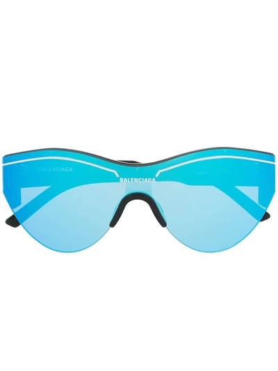 Balenciaga Men's  Blue Acetate Sunglasses