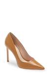Schutz Lou Pointed Toe Pump In Raw Siena Leather