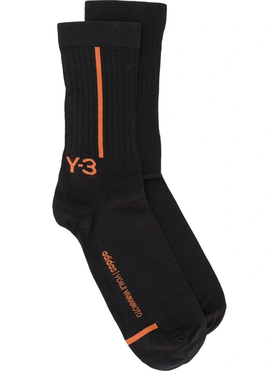 Y-3 Black Cotton Blend Socks