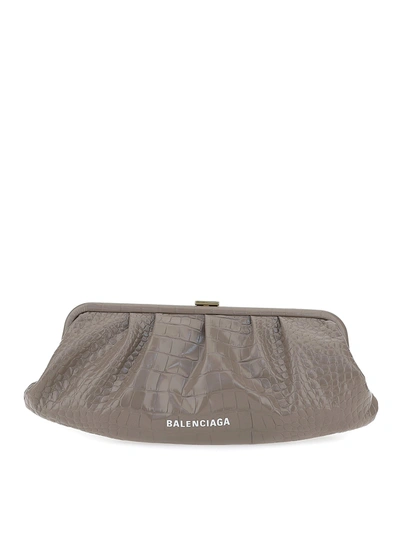 Balenciaga Cloud Xl Pochette In Grey