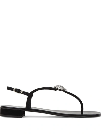 Giuseppe Zanotti Rosalia Crystal-embellished Sandals In Black