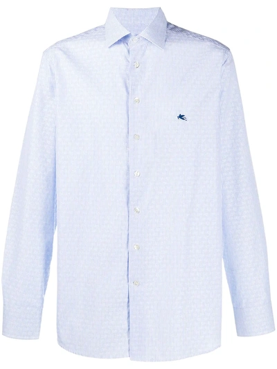 Etro Striped Pattern Shirt In Blue