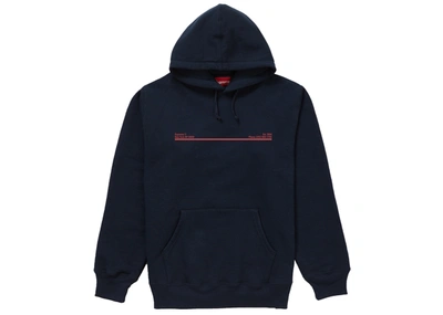 Pre-owned Supreme  Shop Hooded Sweatshirt Navy New York City
