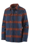 Patagonia Fjord Flannel Shirt Jacket In Burlwood New Navy