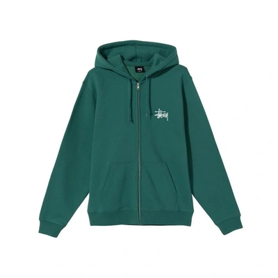 Stussy Basic  Zip Hood (dark Green)