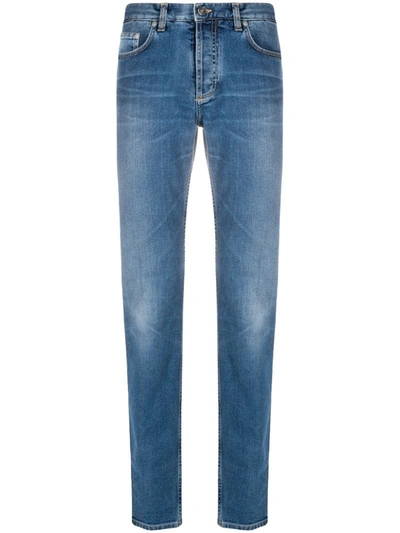Givenchy Logo Print Straight-leg Jeans In Blue