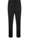 Incotex High-rise Straight Leg Trousers In Black