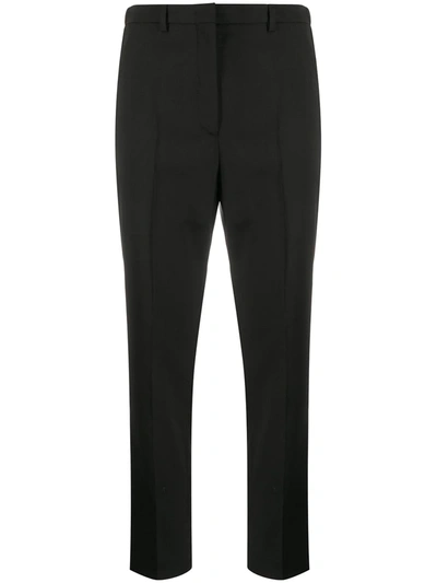 Incotex High-rise Straight Leg Trousers In Black