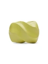 Bottega Veneta The Whirl Leather Clutch In Lime