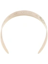 Gucci Off-white Crystal Interlocking G Headband In Undefined