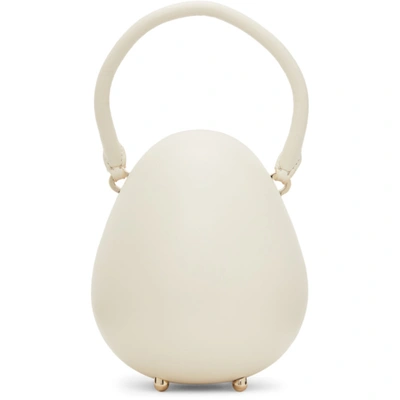 Simone Rocha Off-white Mini Handheld Egg Bag In Cream