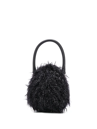Simone Rocha Faux-fur Detailed Handbag In Black
