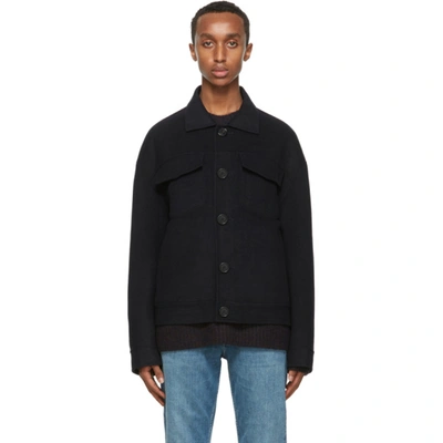 Acne Studios Navy Wool Twill Jacket