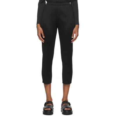 Issey Miyake Black Basics Trousers In 15 Black