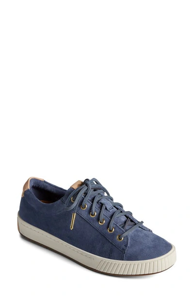 Sperry Anchor Plushwave Lace-up Sneakers Women's Shoes In Navy Plush Suede