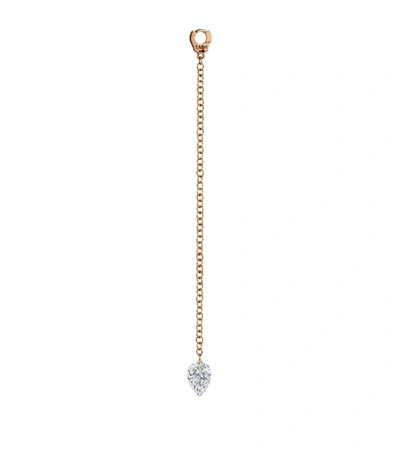 Maria Tash Long Pear Diamond Pendulum Charm