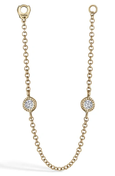 Maria Tash Diamond Station Connecting Chain In White/gold