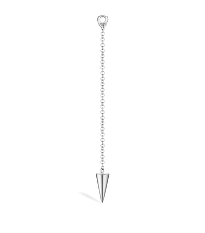 Maria Tash Long Pendulum Charm With Long In White