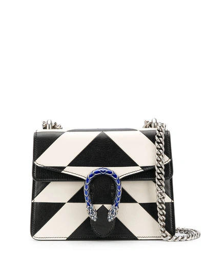 Gucci Geometric-print Dionysus Shoulder Bag In Black