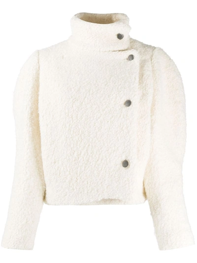 Iro Rolian Puff Sleeve Cropped Jacket In Neutrals