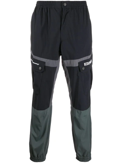 White Mountaineering Colour Block Utility Trousers In Black