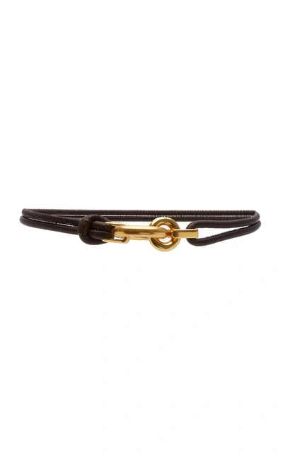 Bottega Veneta Leather Rope Belt In Brown