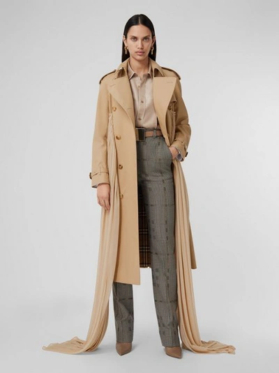 Burberry Jersey Sash Detail Cotton Gabard In Soft Fawn