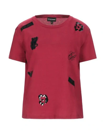 Emporio Armani T-shirts In Red