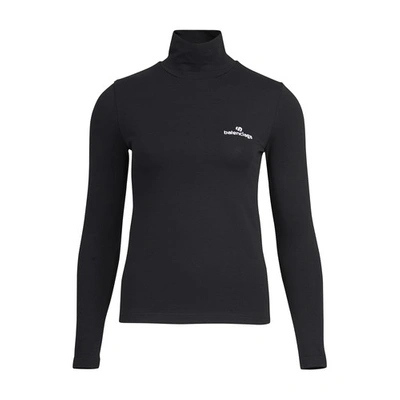 Balenciaga Long Sleeves Turtleneck In Black White