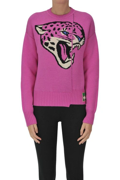 Nervure Printed Pullover In Pink