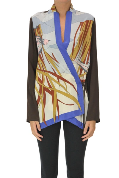 Ibrigu Printed Silk Shirt In Multicoloured
